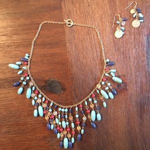 Ralph Lauren bib necklace and earrings